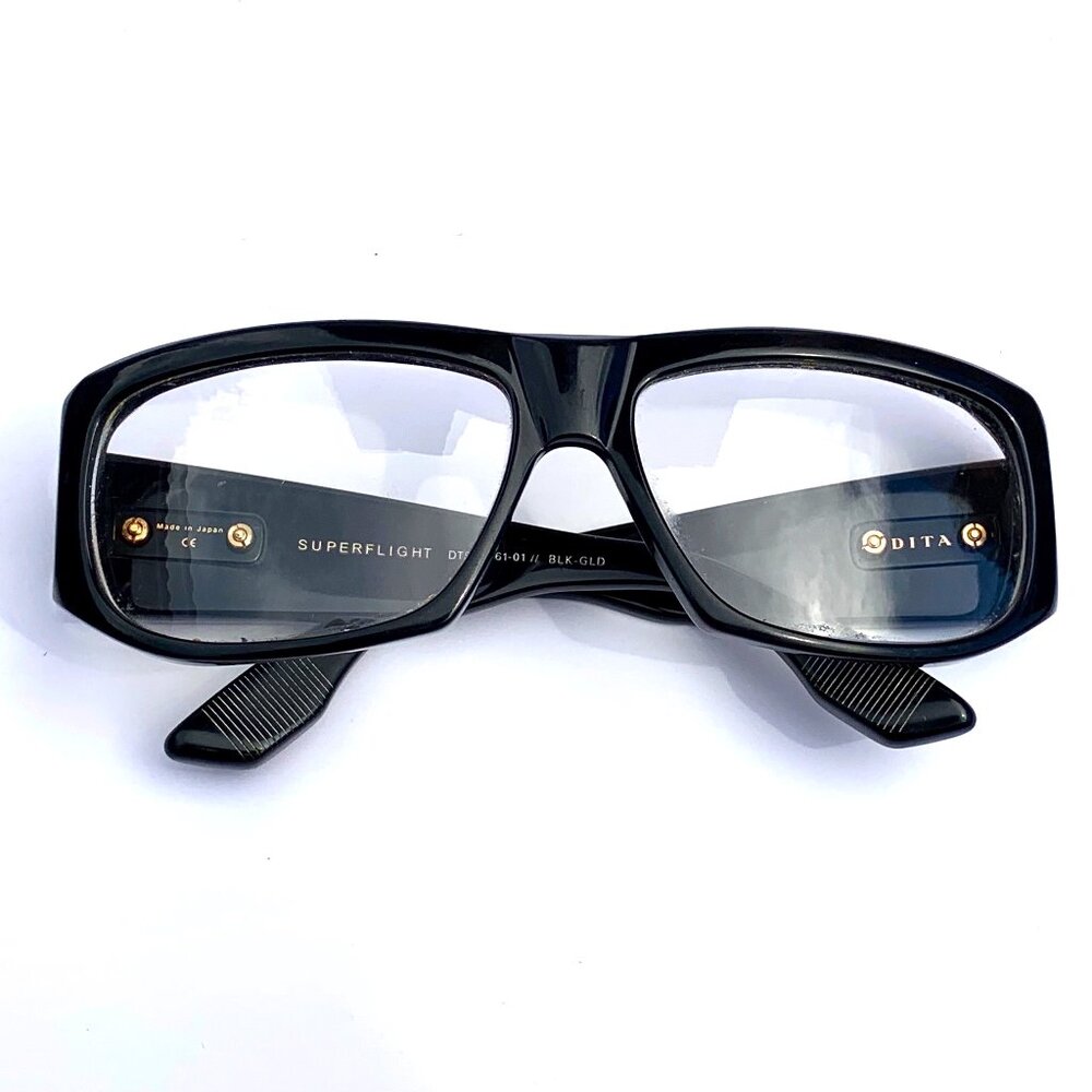 Luxury Eyewear DITA Superflight DTS133-61-01 Designer Frames Black Gold Case Box - Picture 3 of 13